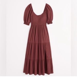 Abercrombie & Fitch Brown Midi Dress